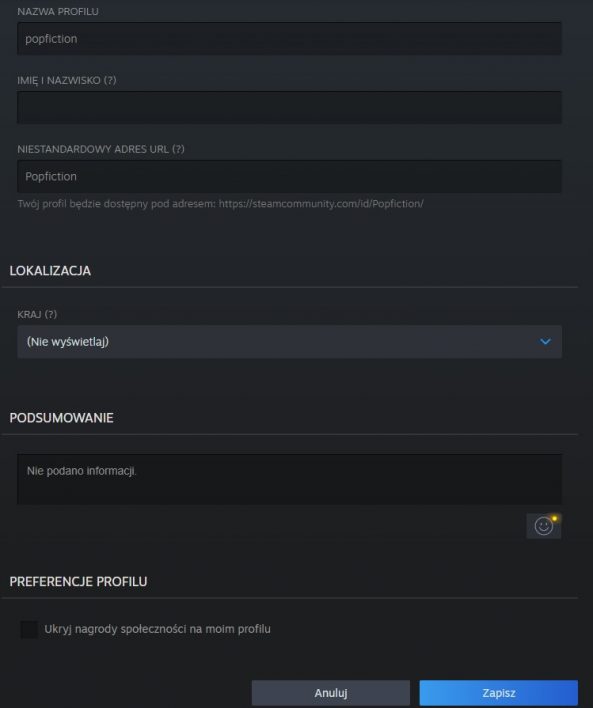 Jak zmienić nazwę konta Steam?